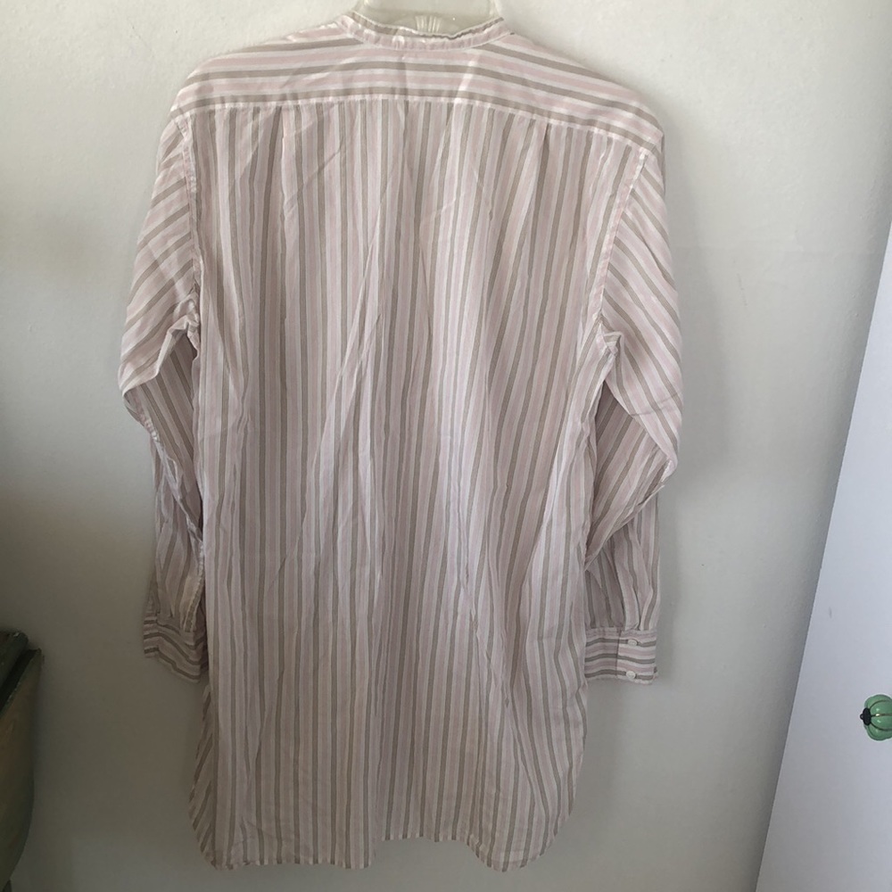 Pure DKNY - Band Collar Cotton Blend Stripe Shirt Dress Sz M -‎ EUC - Picture 7 of 10